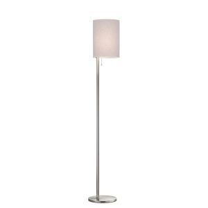 Knapstein 956 LED-Stehleuchte Nickel matt-Chintz Weiß bei lampenonline.de