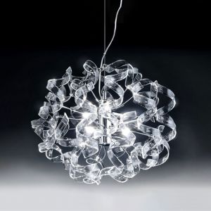 Metallux Astro Ø 50 cm Pendelleuchte Halterung chrom - Arme transparent +++ Rückläufer +++ bei lampenonline.de