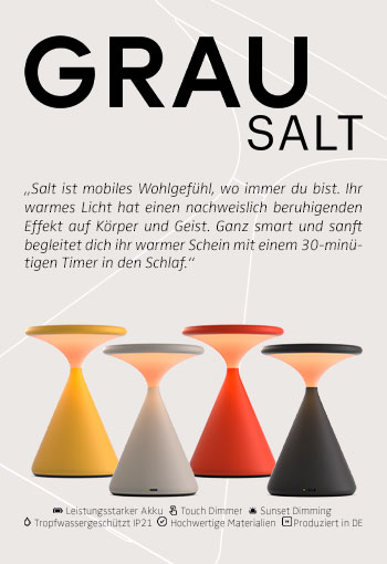 GRAU Salt LED-Akkuleuchte